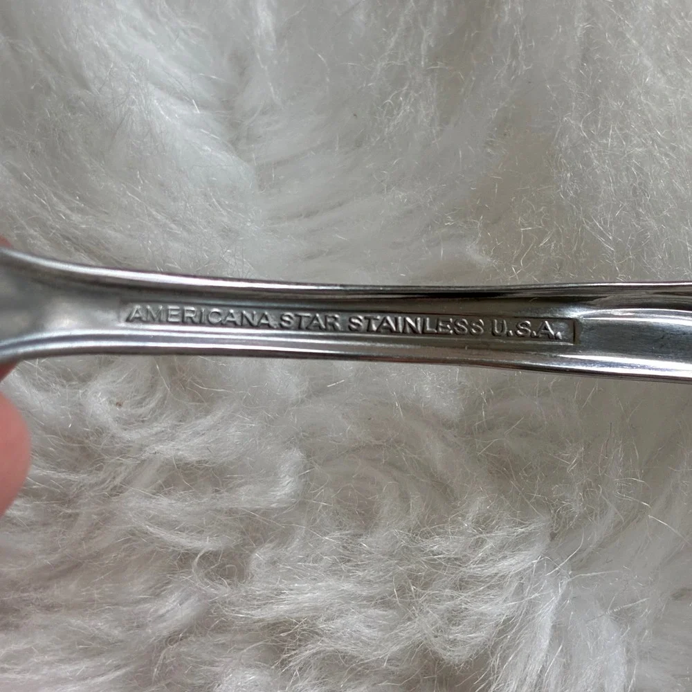 International Silver Americana Star Serving Spoon Vintage 1950s MCM Stainless